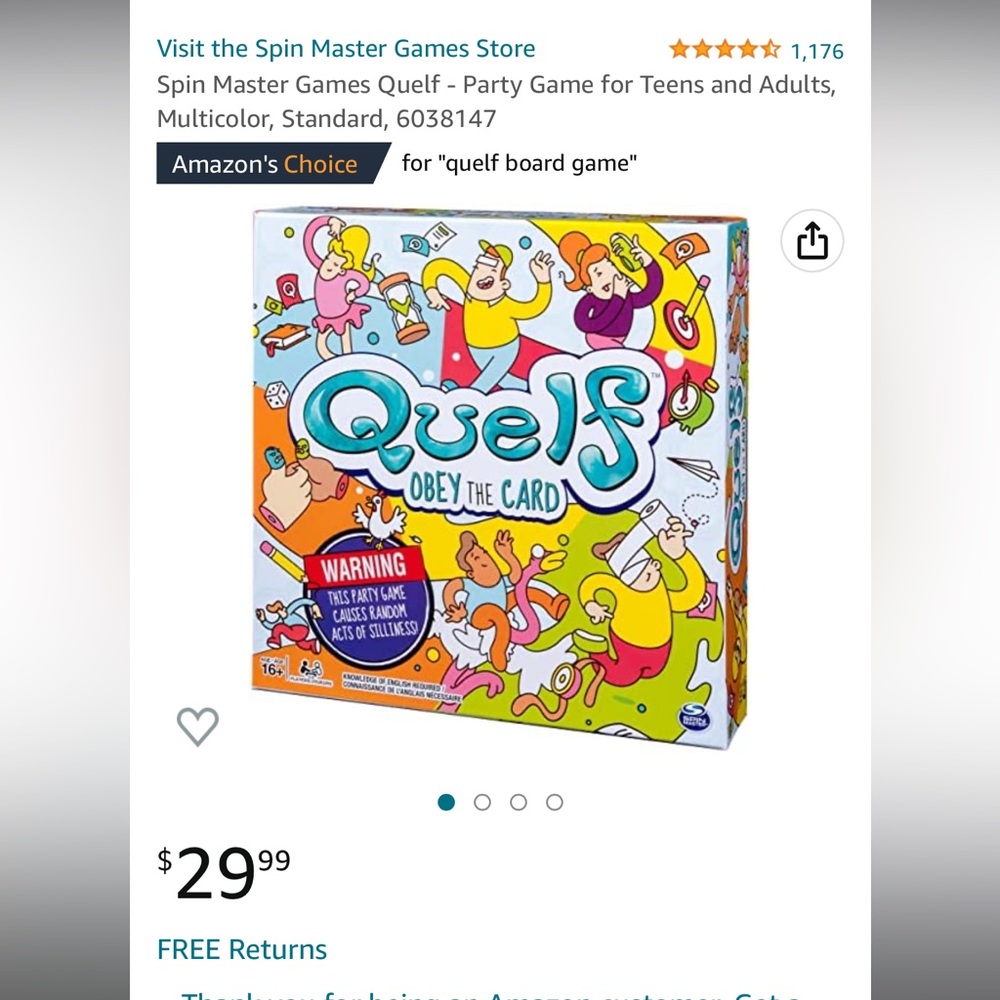 Quelf board game